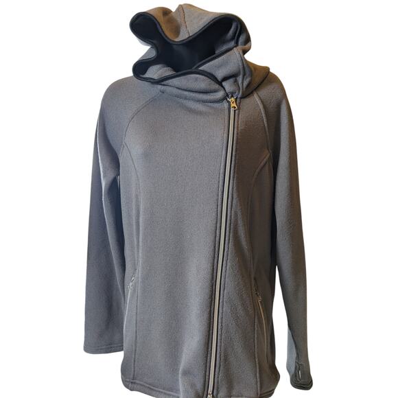 Dover Saddlery Fleece Jacket Womens Medium Hooded Full Zip Equestrian Activewear - Picture 2 of 13